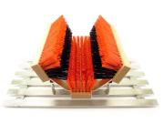 Fussabtreter mit oranger Bodenborsten und orange/schwarzen Seitenborsten