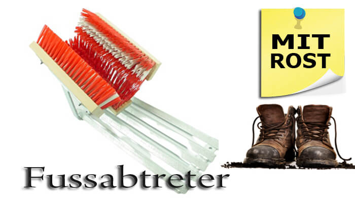 Fußabtreter aus Metall mit Gitterrost